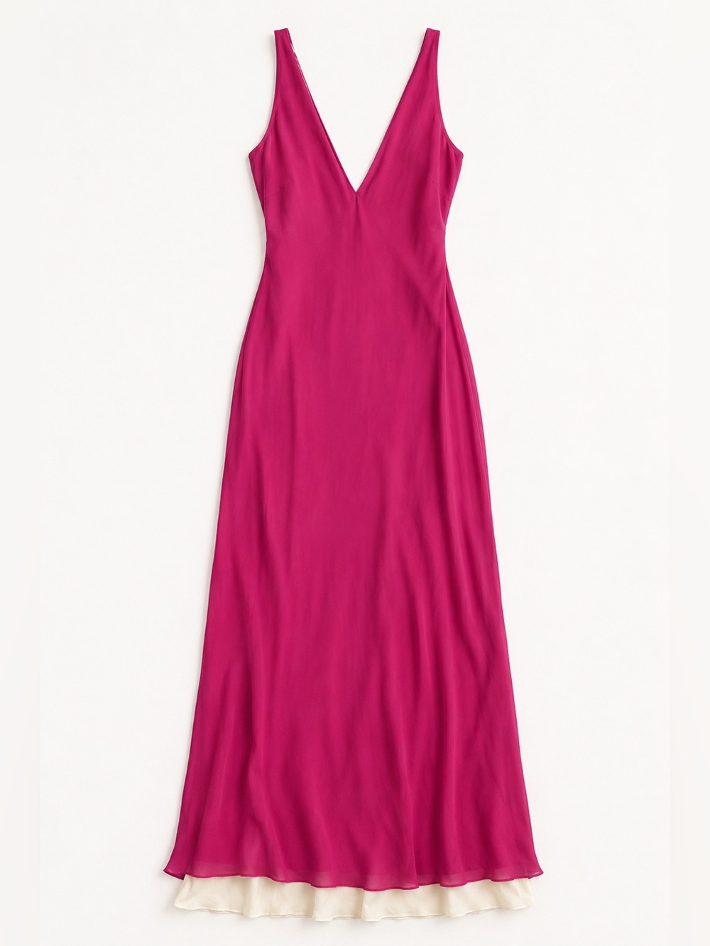 Banana Republic Y2K 100% Silk Maxi Slip Dress Red Bias Cut Size 0